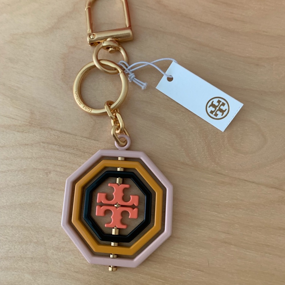 Tory Burch Rotating Geo Key Ring - Multicolored